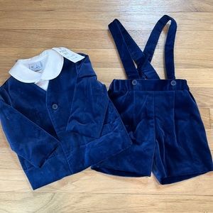 NWT, Florence Eiseman Blue Velvet 3PC Outfit